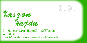 kaszon hajdu business card